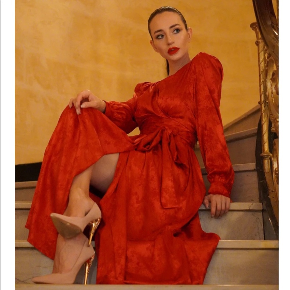 Red Wrap dress